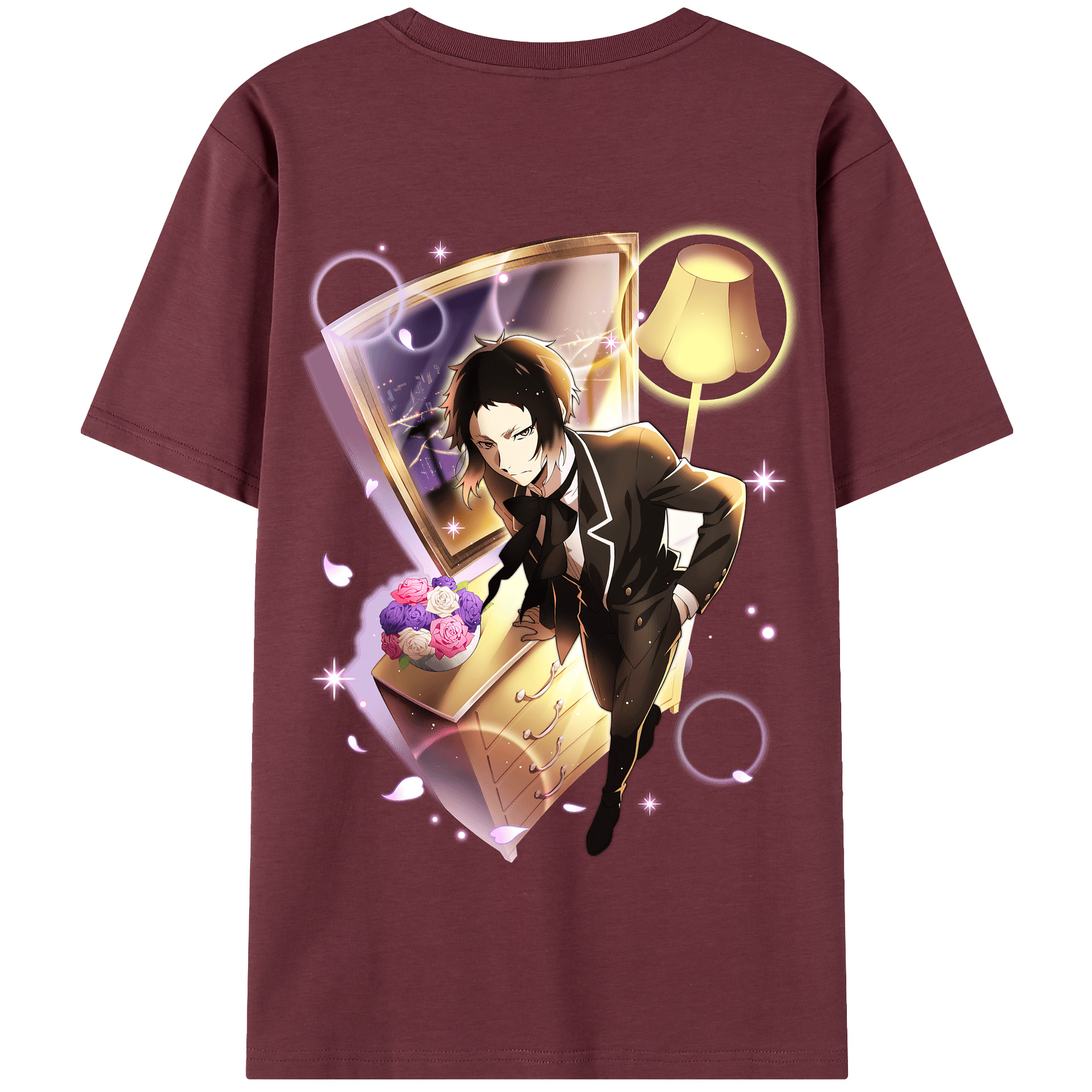 （画像用） 文豪ストレイドッグス Bungo Stray Dogs 綿100％半袖Tシャツ（背面プリント）